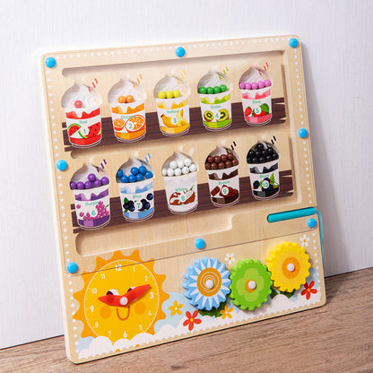 Wooden Color and Shape Matching Activity Board