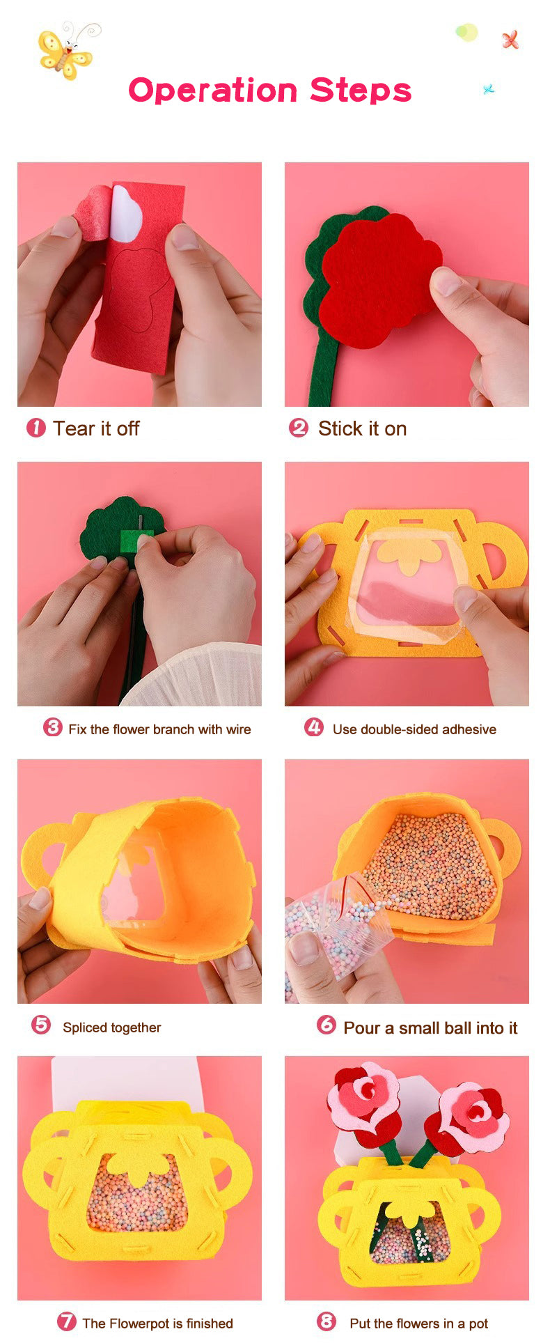 DIY Flower Vase Craft Set for Kids