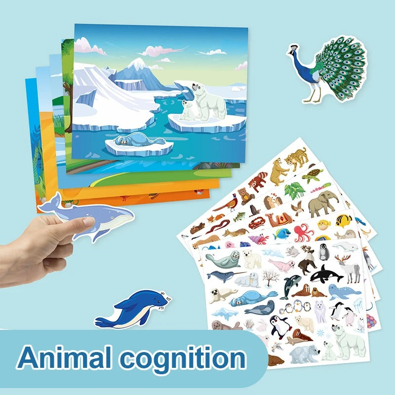 Reusable Animals Theme Sticker Pad