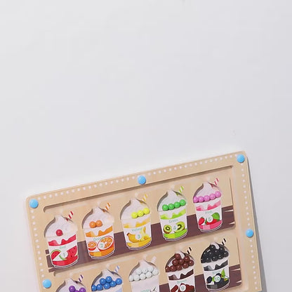 Wooden Color and Shape Matching Activity Board