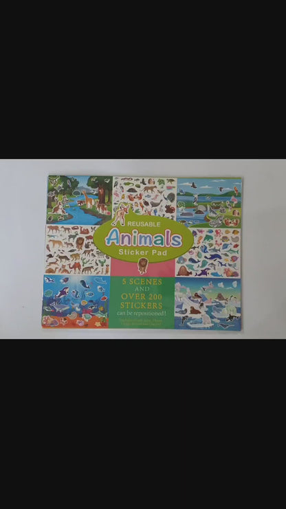 Reusable Animals Theme Sticker Pad